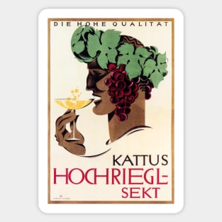 KATTUS HOCHRIEGL SEKT by Joseph Binder Wine Art Deco Lithograph Poster Sticker